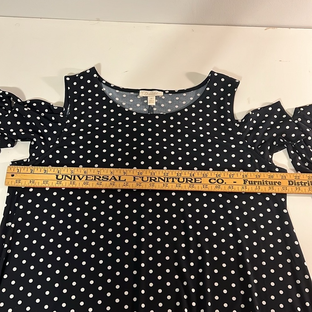 NWT Versona Black with White polka dot Shift dress size XL - Picture 6 of 11